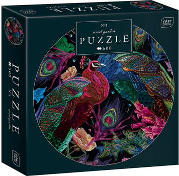 Puzzle Interdruk okrągłe Znak zodiaku Tajemniczy ogród 63 cm 500 szt (5902277342058)