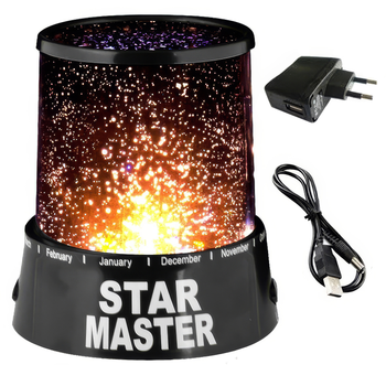 Ночник проектор звездного неба UFT Star Master black кабель USB + адаптер 220В