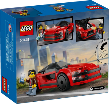 Конструктор LEGO City Червоний спортивний автомобіль 109 елементів (60448)