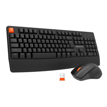 Беспроводной набор клавиатуры и мыши MeeTion MT-C4130 с USB-C адаптером Black
