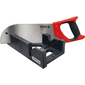 Стусло пластмасове Yato з ножівкою 300х140х70 мм (50-54 HRC)12 зубів/1" (кут 45°/ 90°) YT-3150