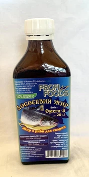 Лососева олія ProfiFoods добавка для котів і собак 200мл