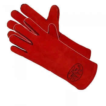 Рукавички крага зварювальника "REFLEX-RED" спилкові 35 см