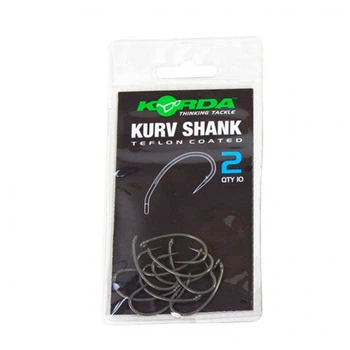 KORDA Крючки Kurv Shank Hook, №2,KKS2