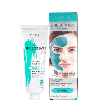 Маска для лица от акне Revuele Anti-Acne Green Face Mask Cryo Effect 80 мл