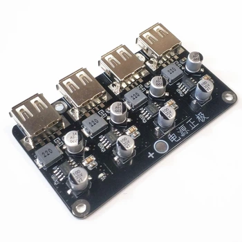 4-канальный модуль быстрой зарядки USB 12V24V для QC3, DC-DC 4.5-32В - 3-12В 24Вт
