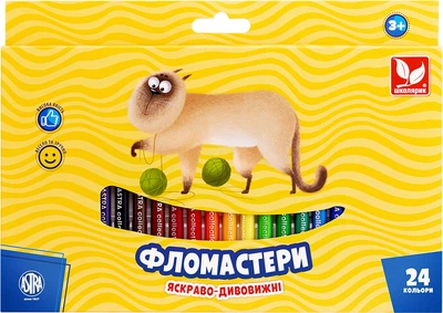 Фломастери 24 кольори Школярик (314107003-UA)