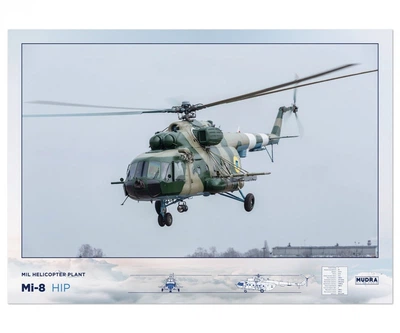 Постер CP Mі-8, Авіація 84х60 см (254)