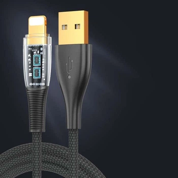 Кабель зарядный для айфона USB to Lightning 1.2 м UWarmSof шнур для зарядки телефона провод для смартфона быстрая зарядка для ipad Черный