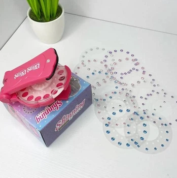 Стайлер для девочек Shinning Diamond Bling Bling степлер для украшения волос стразами Розовый