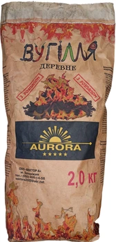 Вугілля деревне AURORA 2кг з ЕКОрозпалом