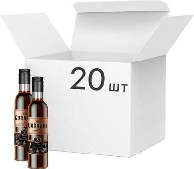 Упаковка спиртного напитка Gudauri Классический 3* 40% 0.25 л x 20 шт (4820256584538)