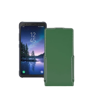 Чохол-флип з екошкіри для телефону Samsung Galaxy S8 Active (S892) Темно-зелений