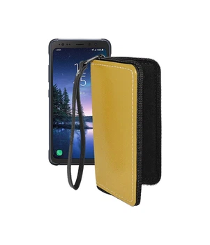 Чохол-гаманець з екошкіри для телефону Samsung Galaxy S8 Active (S892) Жовтий