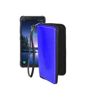 Чохол-гаманець з екошкіри для телефону Samsung Galaxy S8 Active (S892) Синій