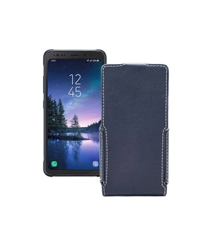Чохол-флип з екошкіри для телефону Samsung Galaxy S8 Active (S892) Чорний глянець