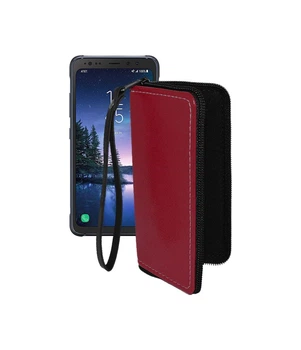 Чохол-гаманець з екошкіри для телефону Samsung Galaxy S8 Active (S892) Бордовий