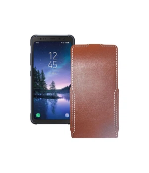 Чохол-флип з екошкіри для телефону Samsung Galaxy S8 Active (S892) Коричневий