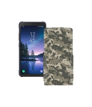 Чохол-флип з екошкіри для телефону Samsung Galaxy S8 Active (S892) Хаки-зелений