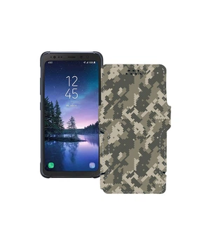 Чохол-книжка з екошкіри для телефону Samsung Galaxy S8 Active (S892) Хаки-зелений