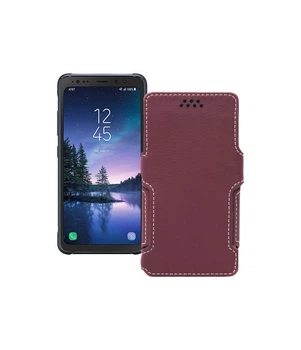 Чохол-книжка з екошкіри для телефону Samsung Galaxy S8 Active (S892) Бордовий