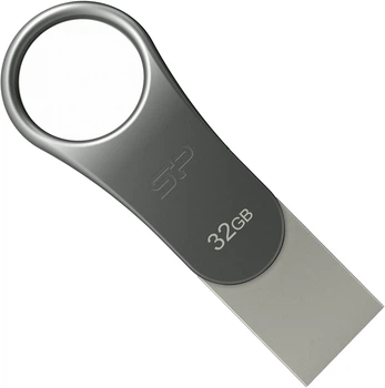 Флеш пам'ять USB Silicon Power Mobile С80 32GB USB 3.2 Gen1 + Type-C Silver (SP032GBUC3C80V1S)