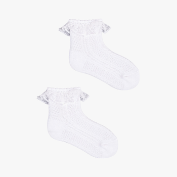 Набір шкарпеток дитячий YOCLUB 3Pack Girl's Socks With Frill SKL-0009G-0100 3-6 3 пари White (5904921620789)