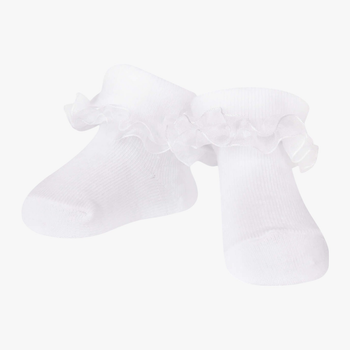 Набір шкарпеток дитячий YOCLUB 3Pack Girl's Ruffle Socks SKA-0119G-010J-002 3-6 3 пари White (5904921627085)