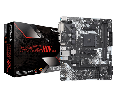 Материнская плата ASRock B450M-HDV R4.0 s-AM4