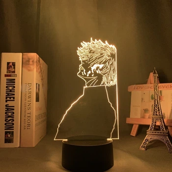 Светильник с 3D эффектом led лампа Токийский гуль Канэки Кэн из аниме Tokyo Ghoul ночник с пультом (100188.2)