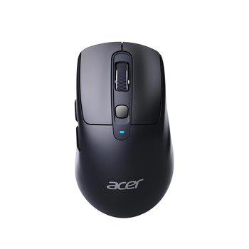 Мышь ACER OMR227 с беспроводным подключением по Bluetooth и USB2.4G, аккумулятором, 4000 DPI, чёрная