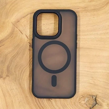 Чехол HOCO Smoke case Matte with MagSafe для iPhone 15 Pro Black