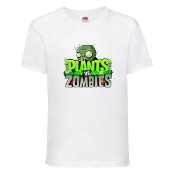 Футболка дитяча Рослини проти зомбі (Plants vs Zombies 003) біла 164 см