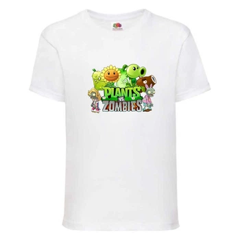 Футболка дитяча Рослини проти зомбі (Plants vs Zombies 005) біла 140 см