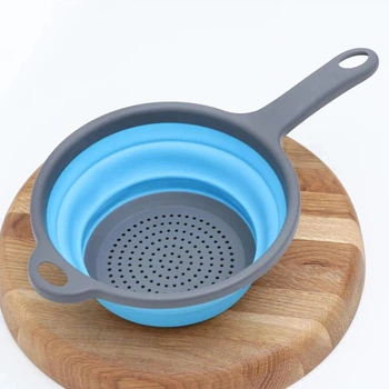 Дуршлаг складной с ручкой силиконовый, 40.5x22.5x9.0 см FRU-088