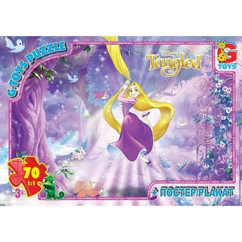 Дитячий пазл G-Toys TA009 Рапунцель 70 елементів Різнокольоровий (90975)