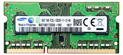 Оперативная память Samsung SODIMM DDR3L 4Gb 1Rx8 1600Mhz PC3L-12800S-11-13-B4 M471B5173EB0-YKO