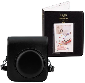 Комплект Аксессуаров Instax MINI 11/12 чехол + альбом Black для Камеры Моментальной Печати Fujifilm Instax Mini 12 / Instax Mini 11: чехол, фотоальбом