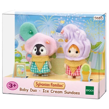 Ігровий набір Sylvanian Families "Малюки Пінгвін і Кошеня в костюмах морозива" (5685)