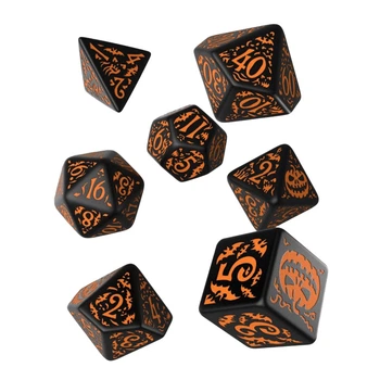 Набір кісток Q-Workshop Halloween Pumpkin Dice Kit Хелловінських бешкетників 7 деталей (5907699493951)
