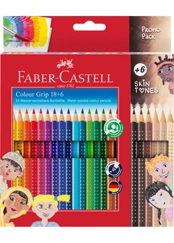 Набір олівців 24 кол. FABER CASTEL Grip акварельні тілесні (112819) 4005401128199