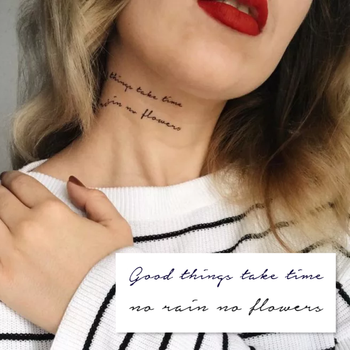 Временное тату Arley Sign Надпись Good things take time (6016) 2шт.