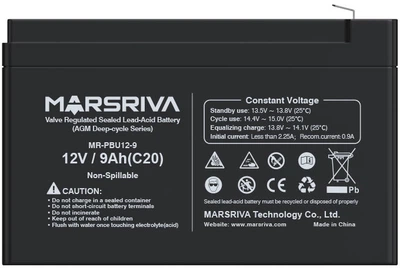 Акумуляторна батарея Marsriva AGM 12V 9Ah (MR-PBU12-9)