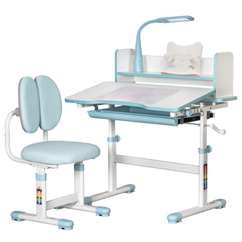 Комплект мебели Evo-Kids BD-24 стол + стул + полка + лампа Blue (BD-24 BL)