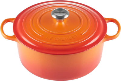 Garnek LeCreuset Signature okrągły pomarańczowy 20 cm (0024147263999)