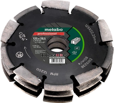 Алмазный диск для штробориза Metabo Dia-CD3, 125x18x22.23 мм, «professional», «UP», универсальный (628299000)