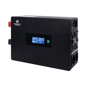 Высокочастотный инвертор 1000VA/1kW Kraft KRF-SAVR1000VA/1kW-12V под внешний аккумулятор (42-00113)