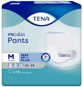 Pieluchomajtki dla dorosłych Tena Pants ProSkin Plus M 10 szt (7322542144343)