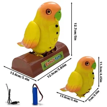 Інтерактивний папуга Funny Parrot для мовленнєвих навичок TT8005 Жовтий