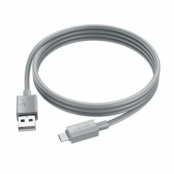 Зарядний кабель Hoco X107 Favor MicroUSB 3A 1m Gray